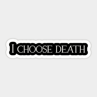 Death by cheerio (Front and back design) Sticker